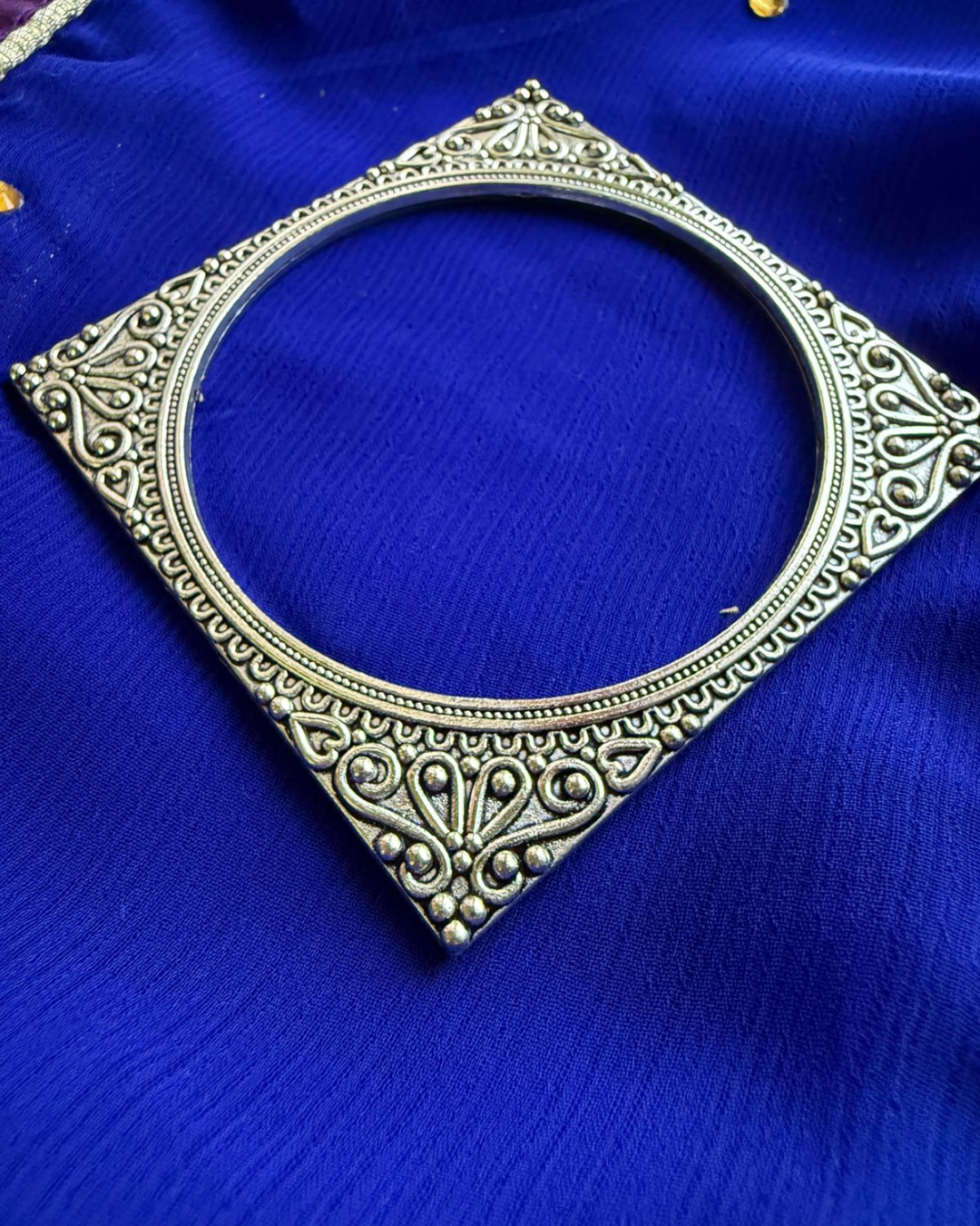 Oxidised Bangle – Square Antique Design (1 PC)