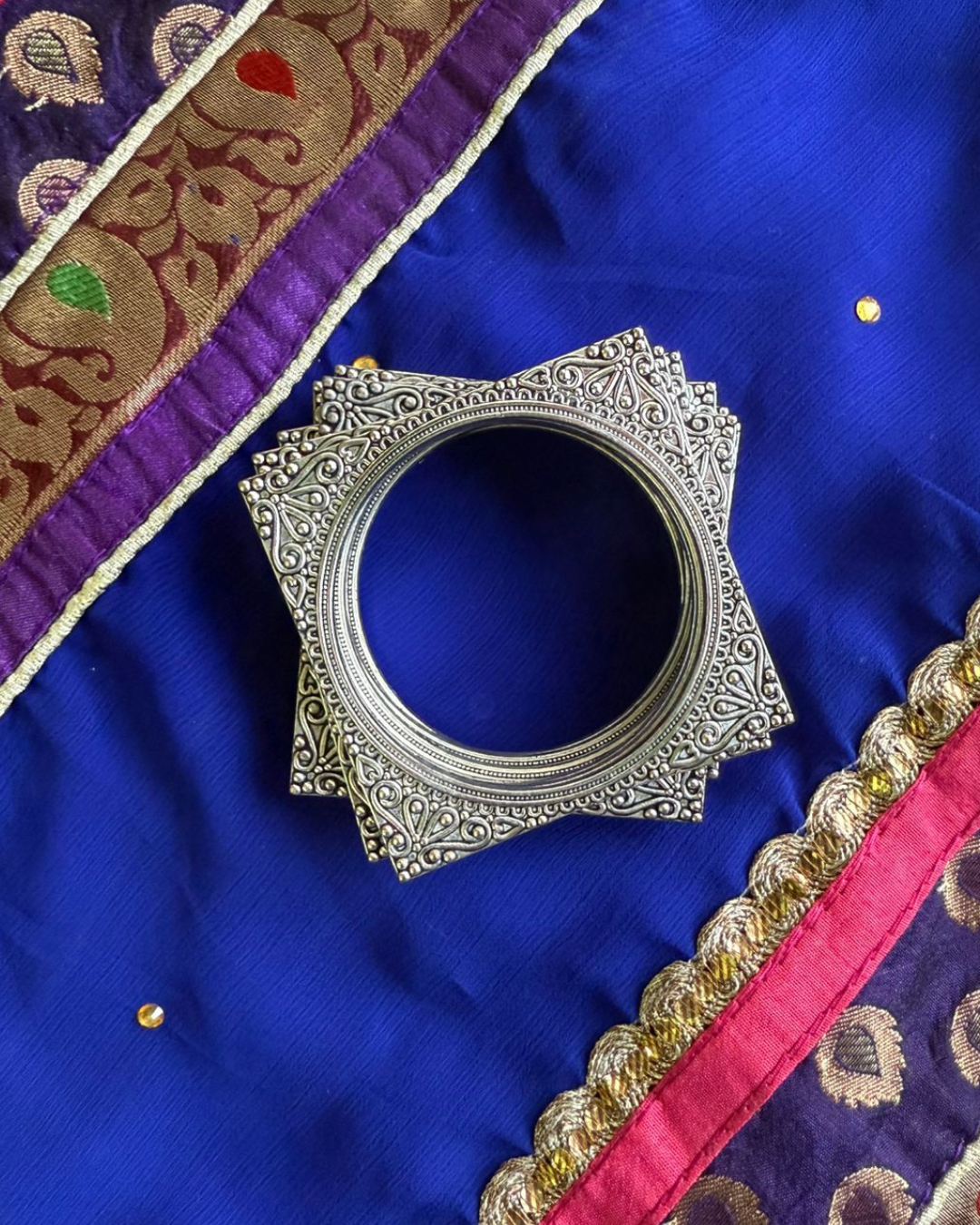 Oxidised Bangle – Square Antique Design (1 PC)